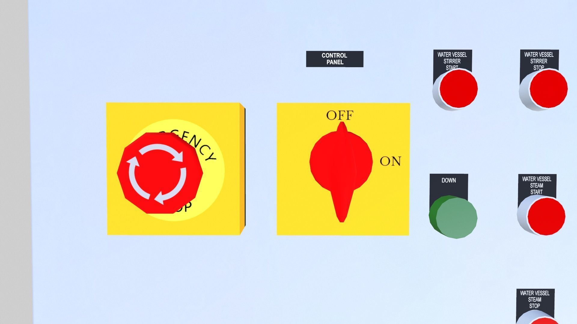 Control Panel Low-poly 3D model_11