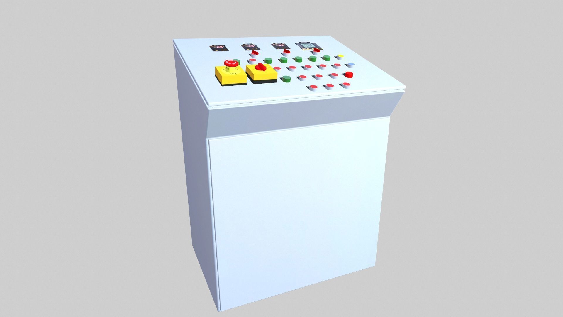 Control Panel Low-poly 3D model_2