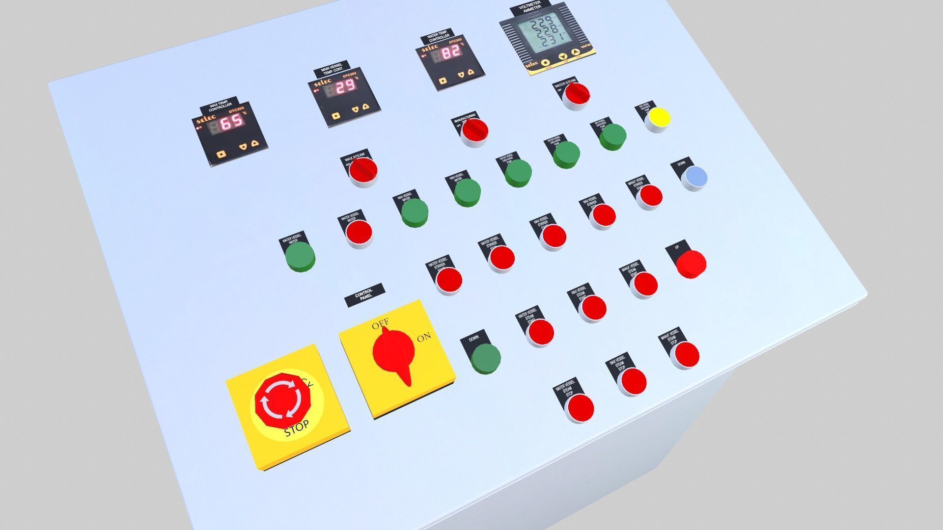 Control Panel Low-poly 3D model_13