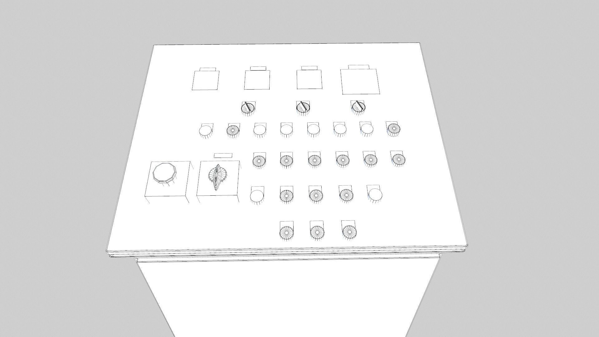 Control Panel Low-poly 3D model_17
