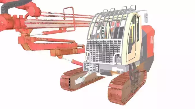 Rotary Drilling Rig Orange Rigged PBR