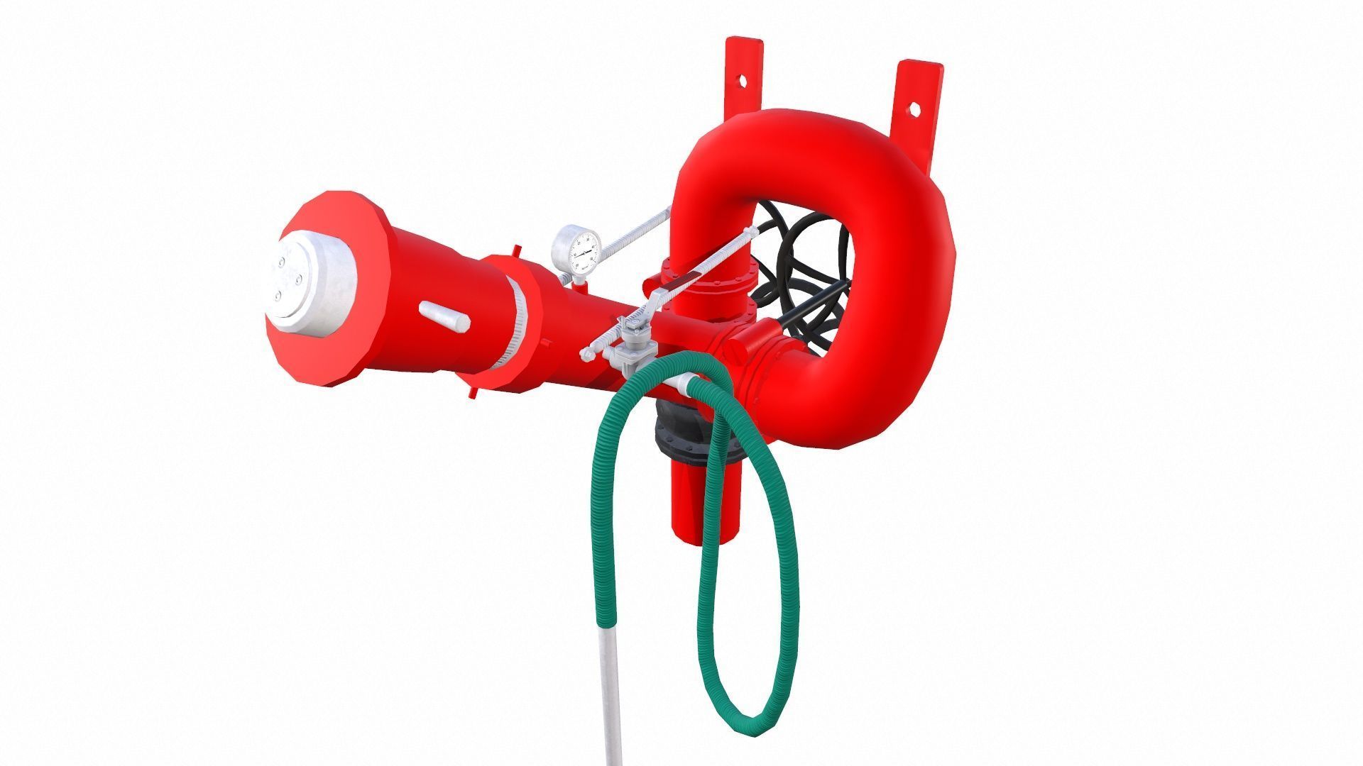 Fire Hose Low-poly 3D model_7