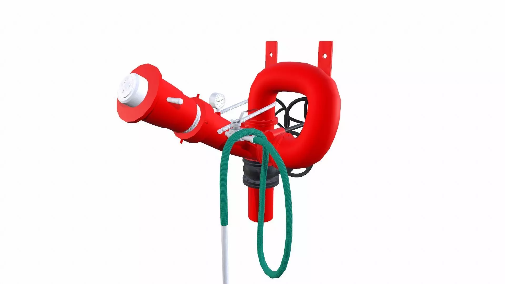 Fire Hose Low-poly 3D model_0