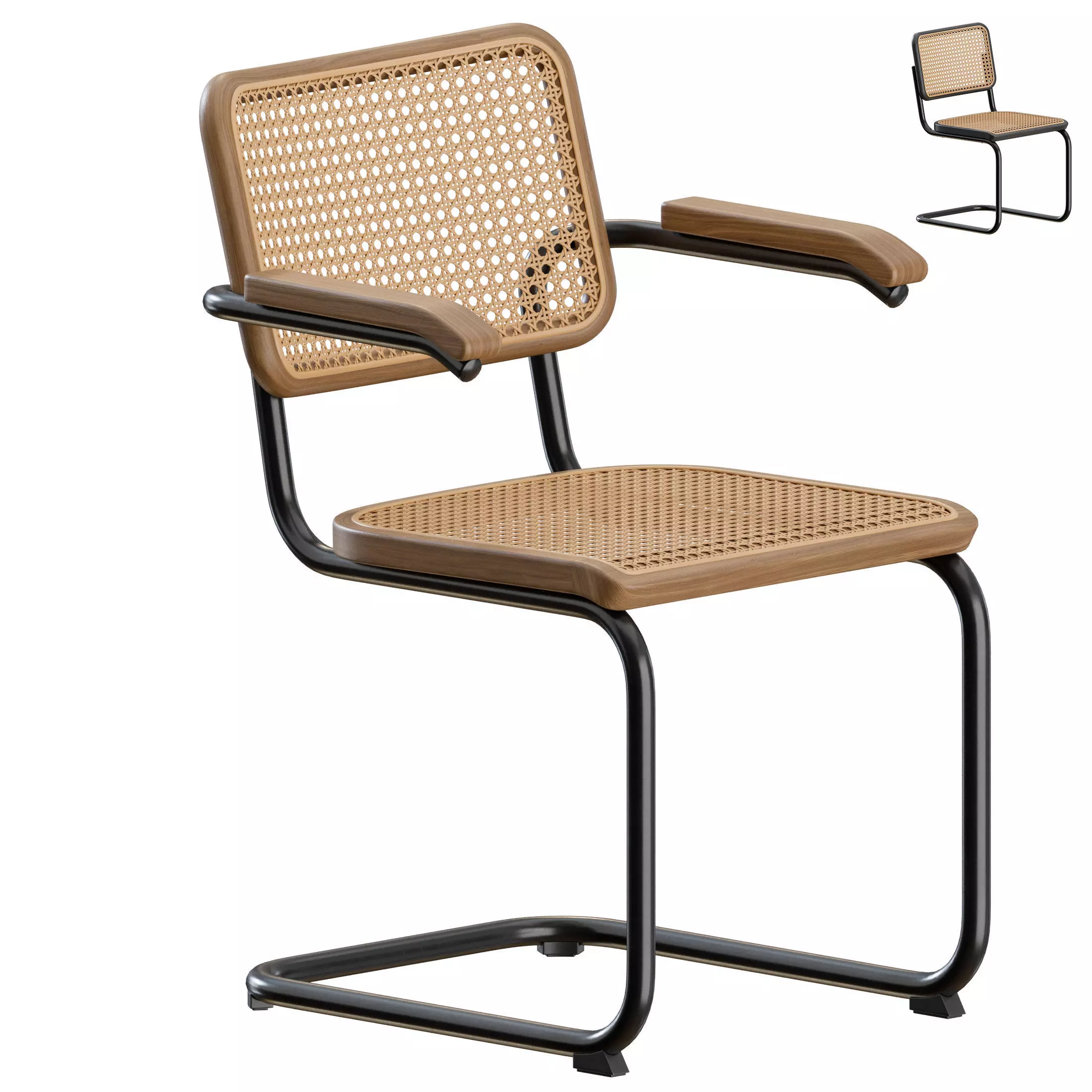 S32 S64 mid century modern chair by Thonet 3D model
