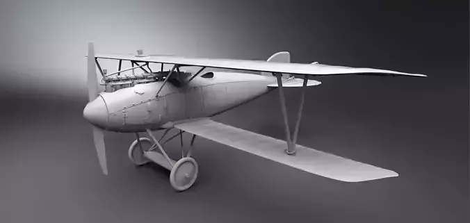 Albatros D WW1 Biplane scale model  3D print model