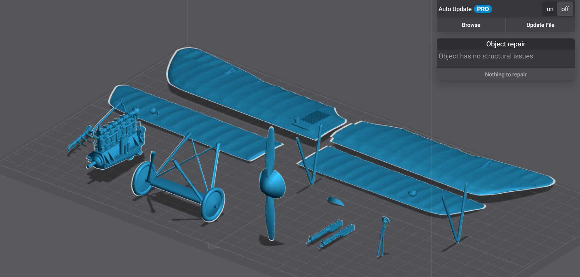Albatros D WW1 Biplane scale model  3D print model_9