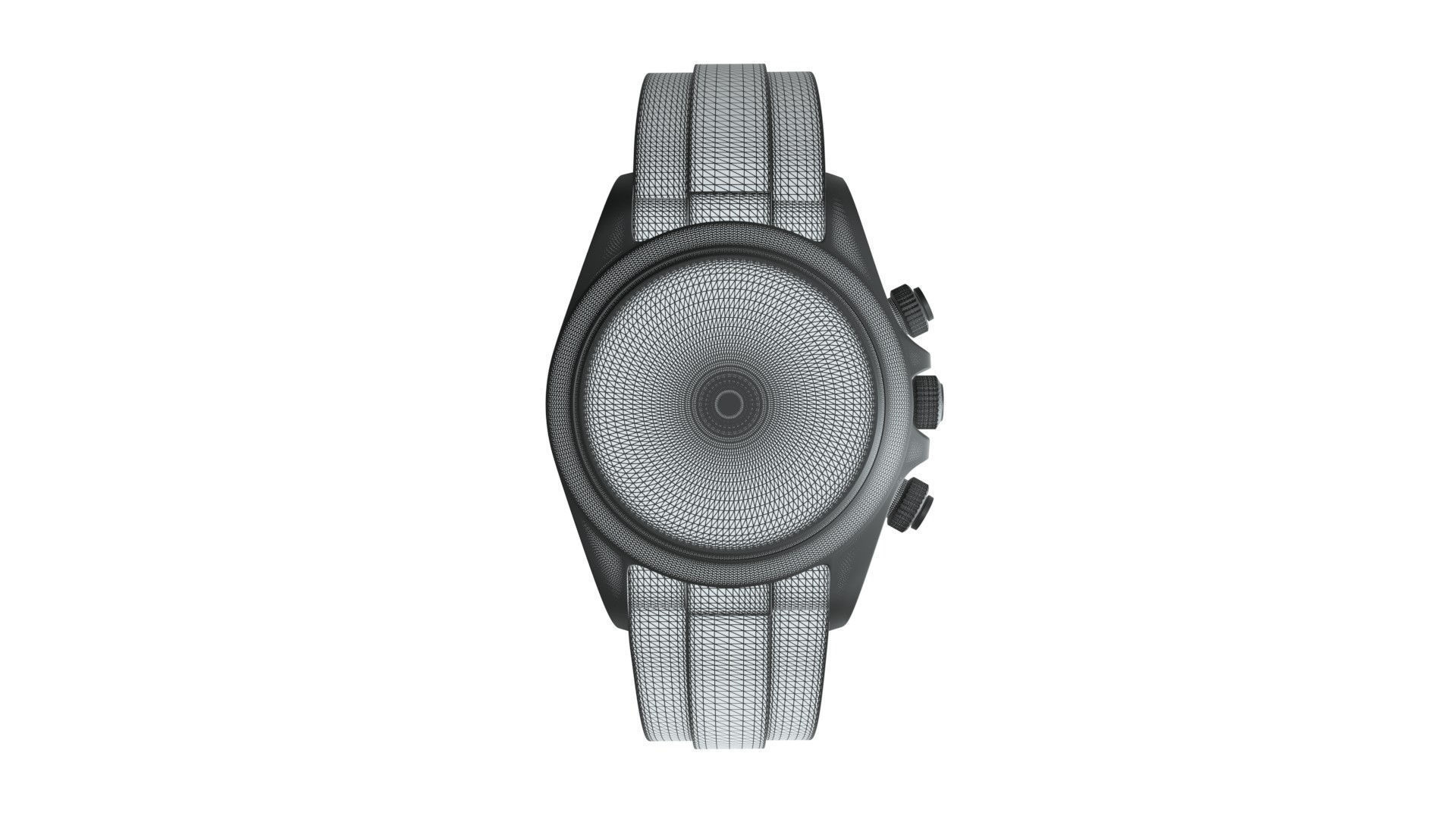 Watch Cosmograph Daytona Pink Gold - Sundust and Black Dial Low-poly 3D model_6