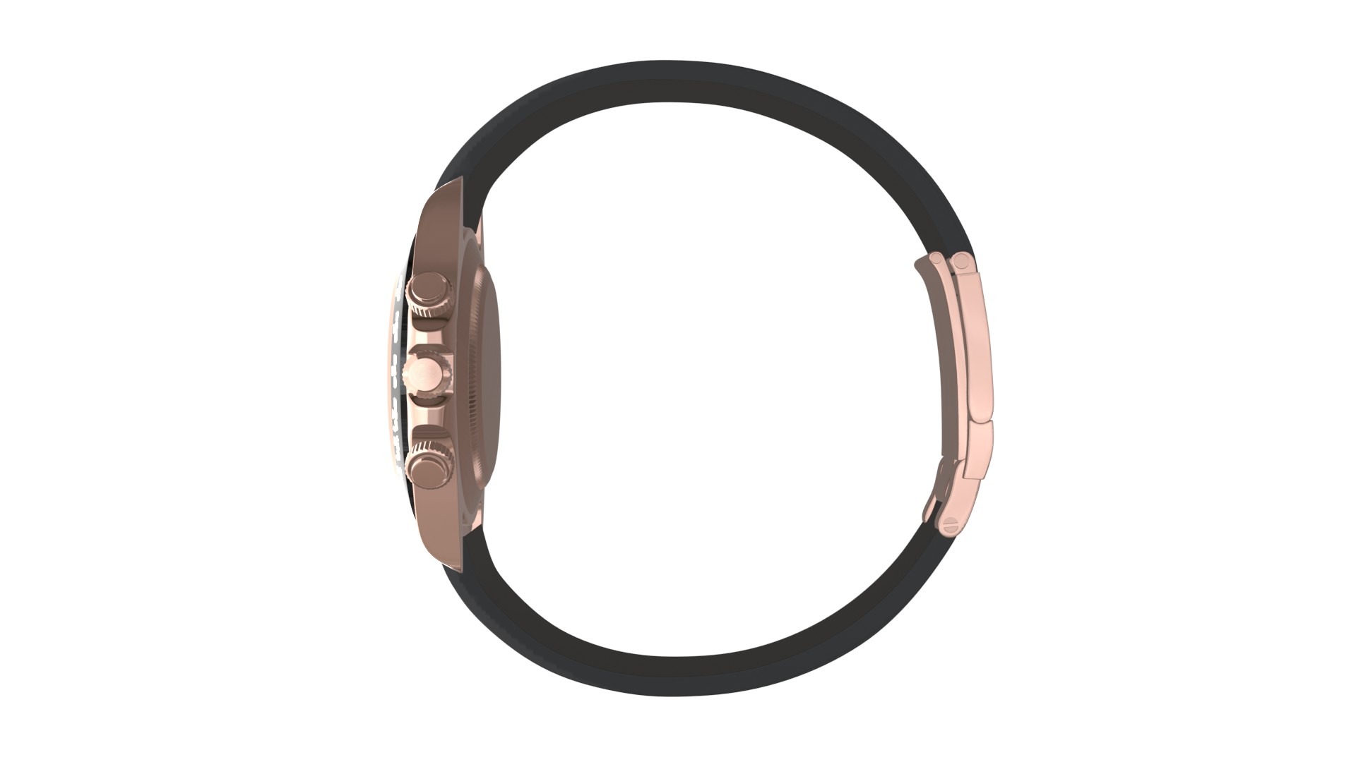 Watch Cosmograph Daytona Pink Gold - Sundust and Black Dial Low-poly 3D model_5