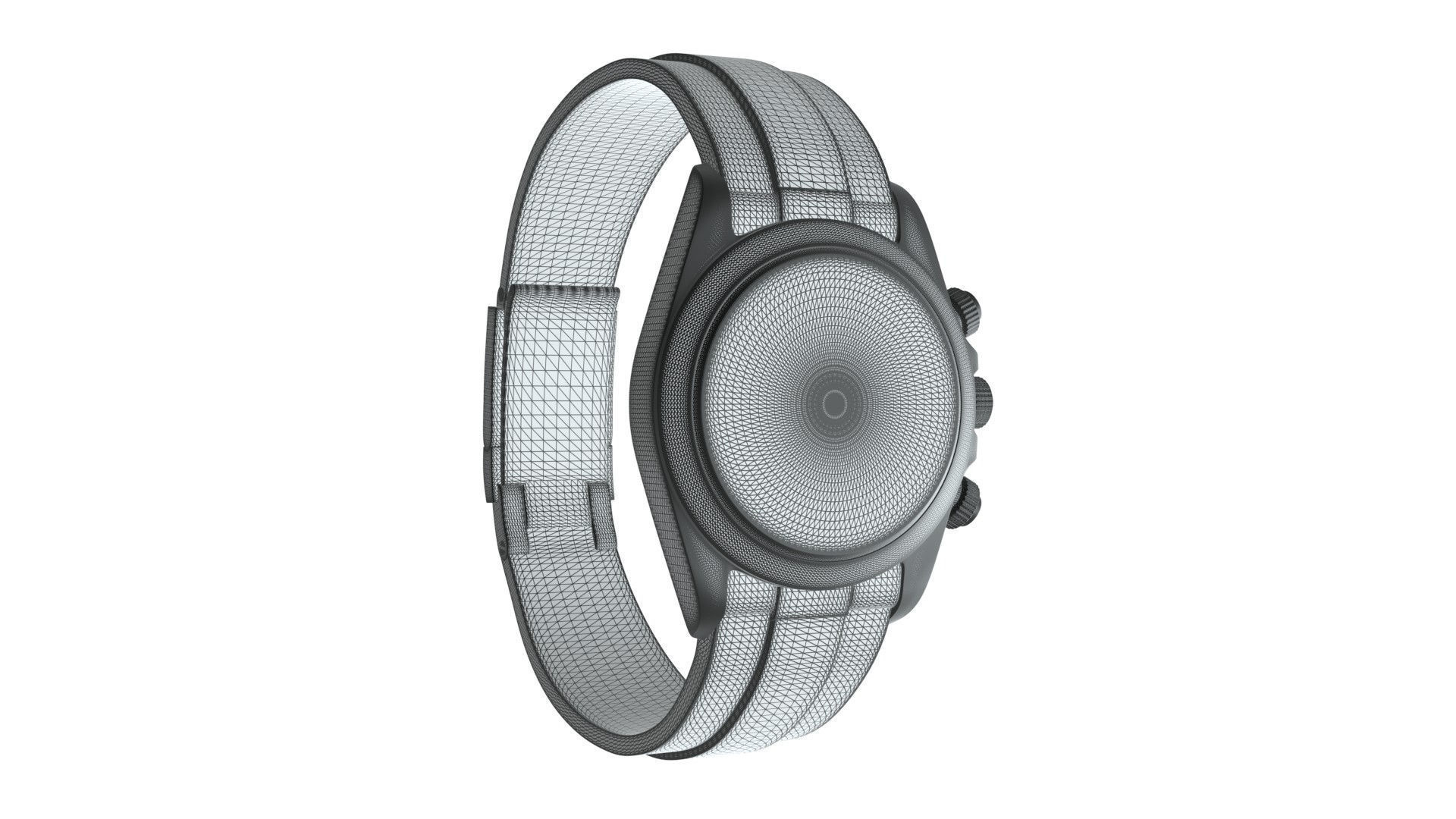 Watch Cosmograph Daytona Pink Gold - Sundust and Black Dial Low-poly 3D model_10