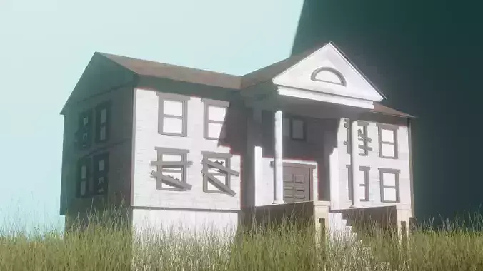 Abandoned Exterior House 3D Model     Inspired by Rockwell House