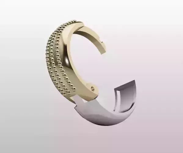 Huggie Hoop Earrings 3D printable file 3D print model