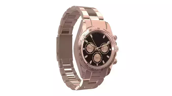 Watch Cosmograph Daytona Pink Gold - Black and Pink DIial