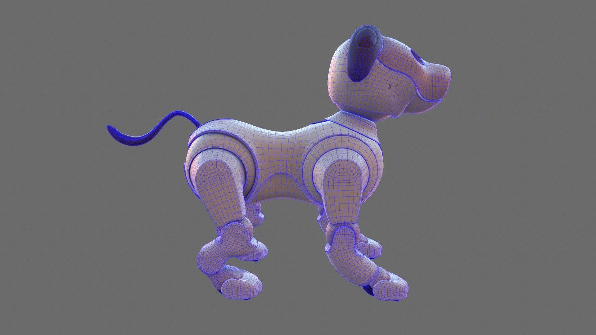 Sony Aibo Robotic Dog Low-poly 3D model_17