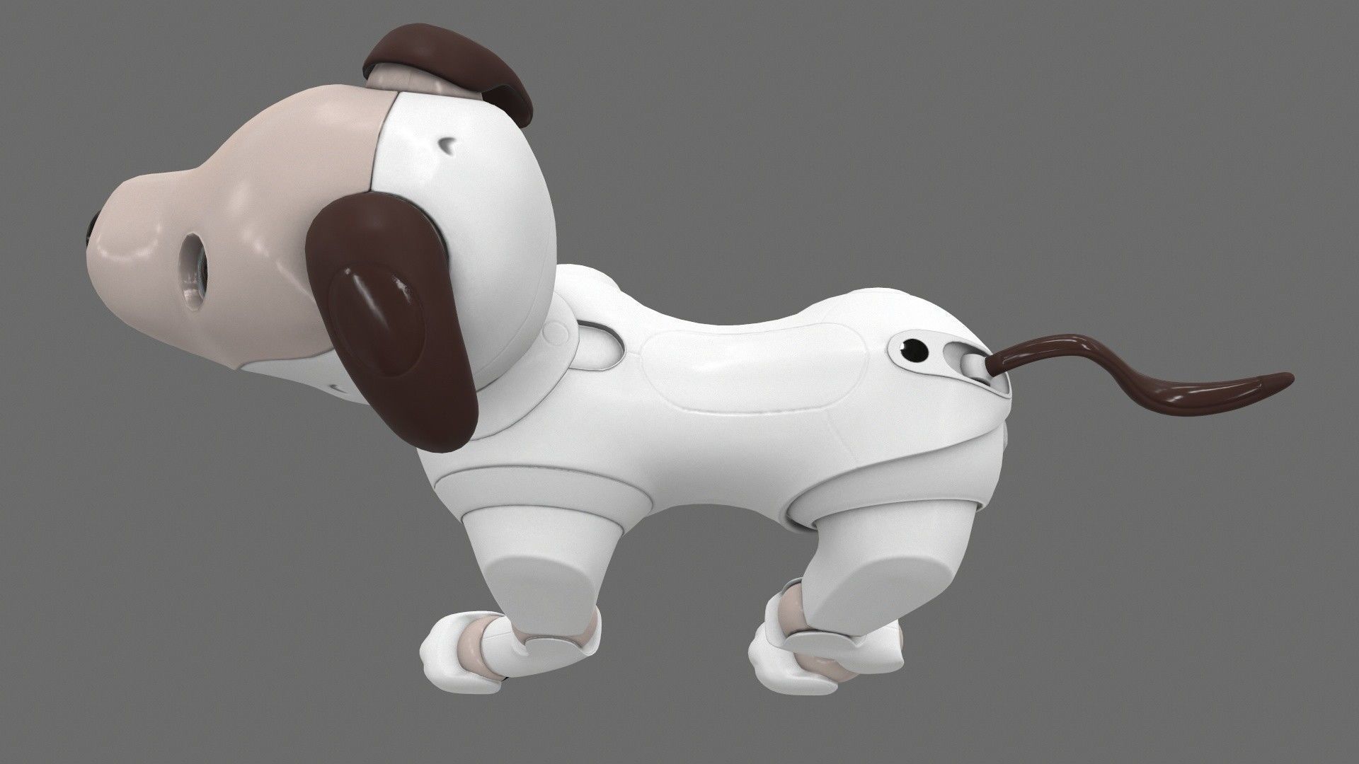 Sony Aibo Robotic Dog Low-poly 3D model_5