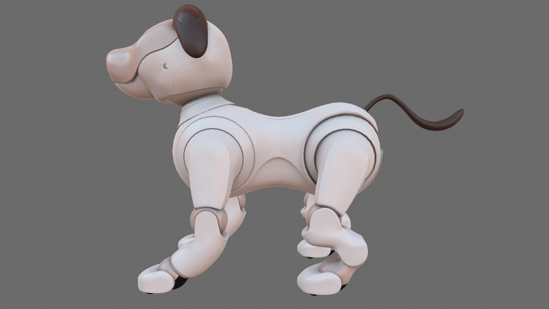 Sony Aibo Robotic Dog Low-poly 3D model_8