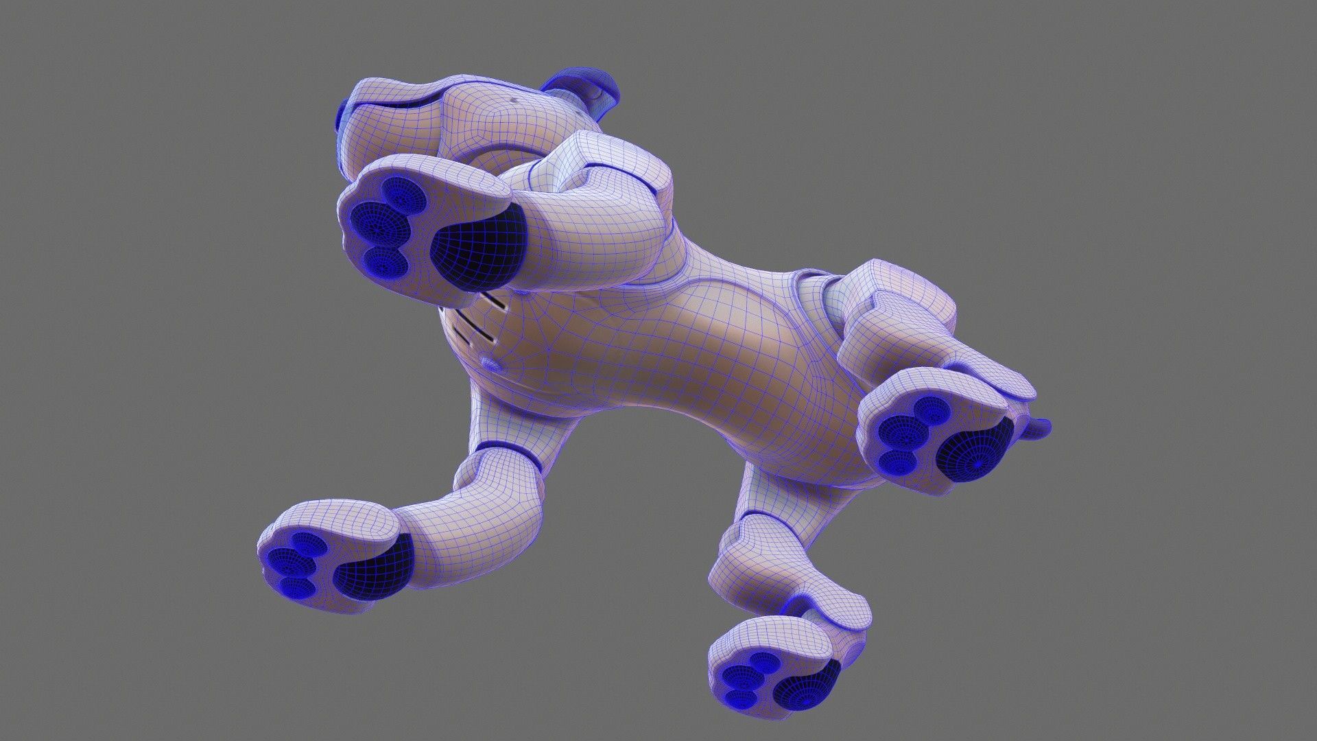 Sony Aibo Robotic Dog Low-poly 3D model_20