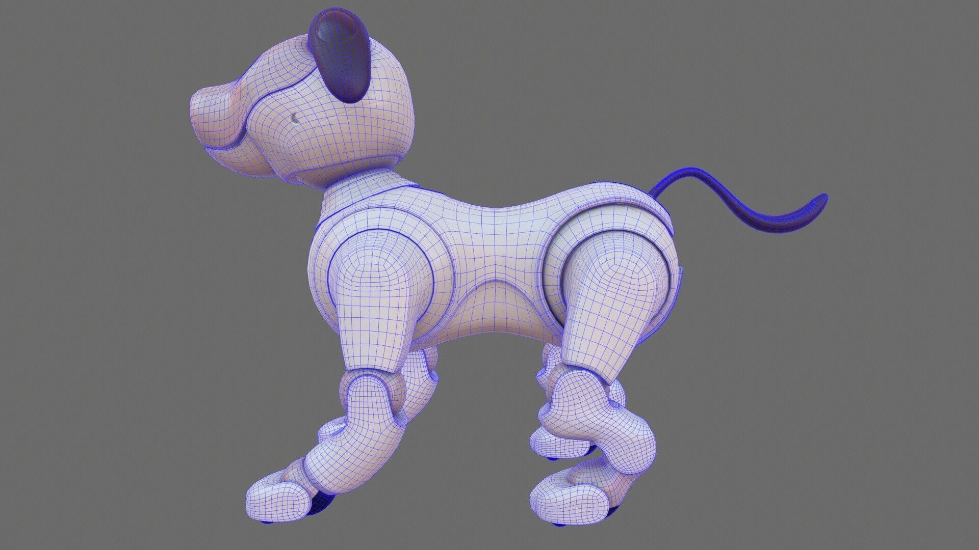 Sony Aibo Robotic Dog Low-poly 3D model_14