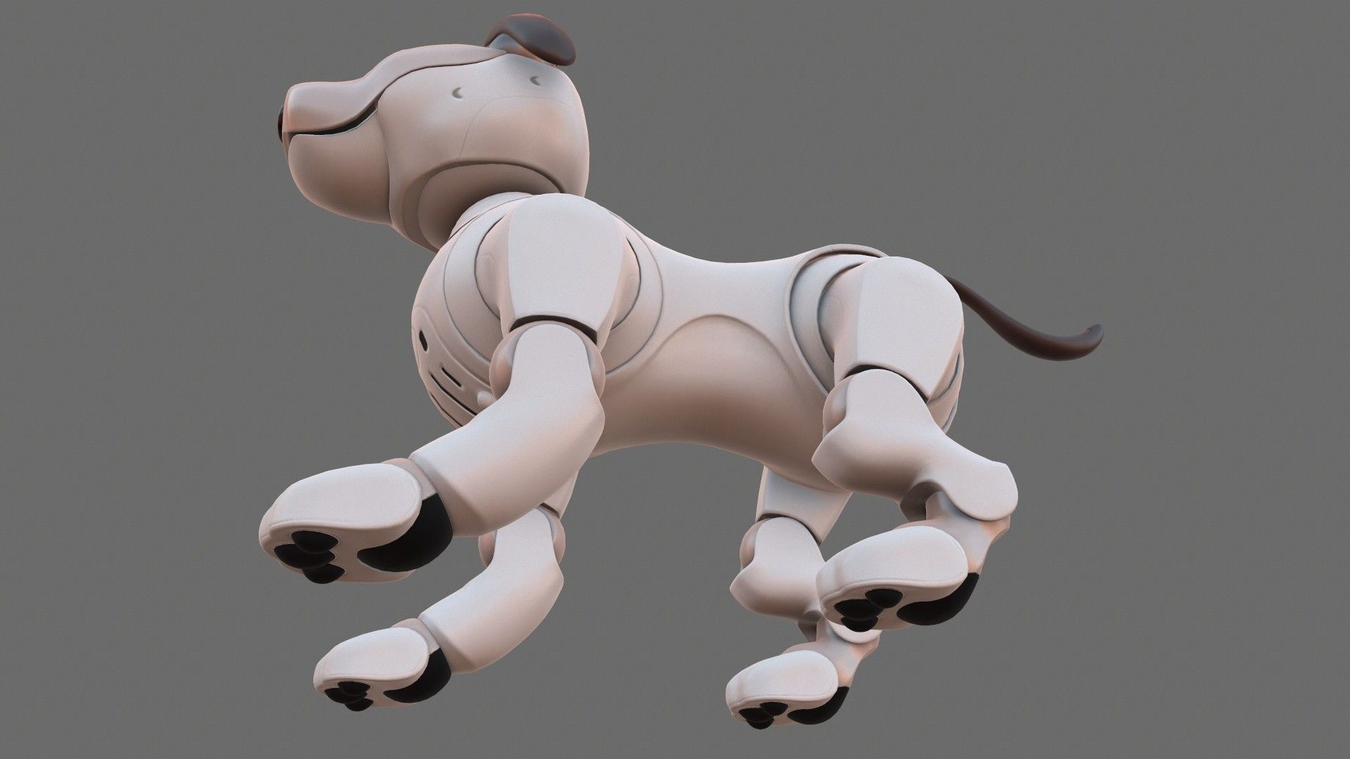 Sony Aibo Robotic Dog Low-poly 3D model_7