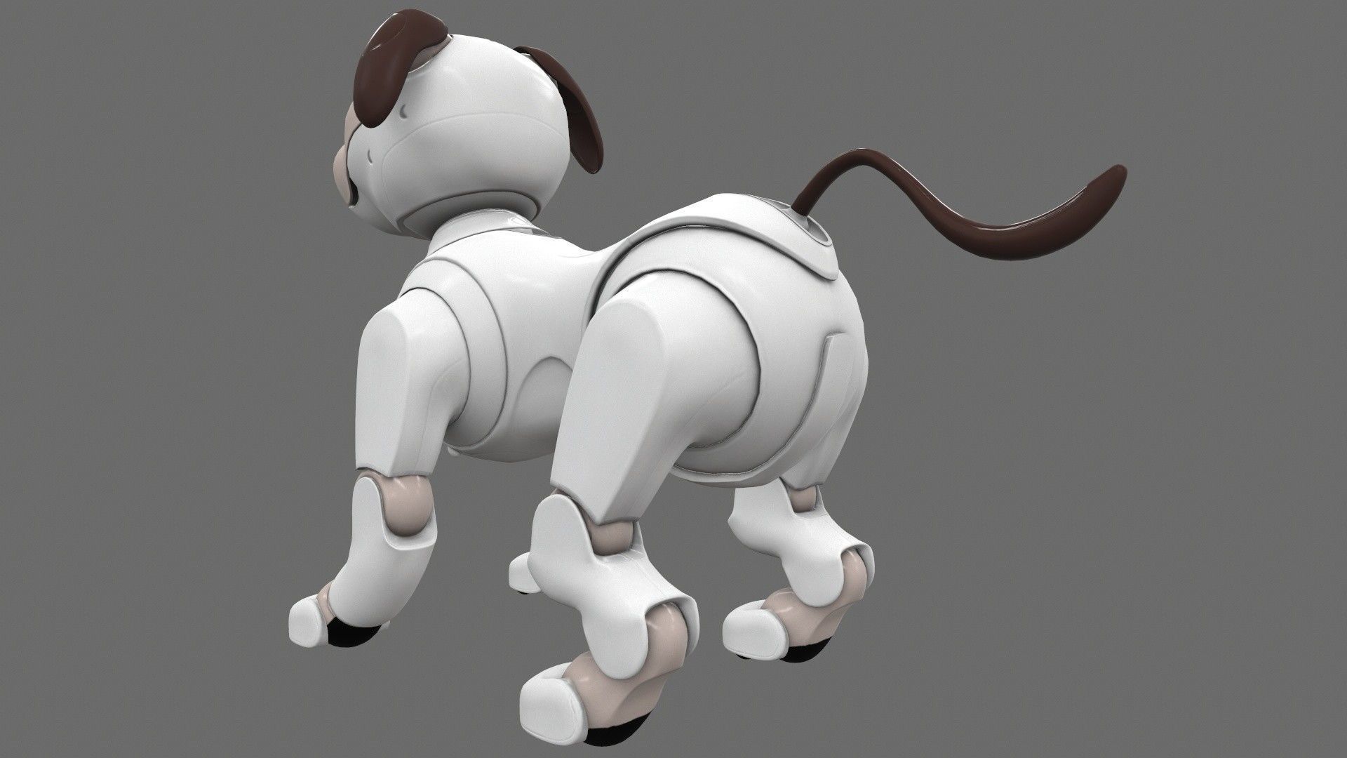 Sony Aibo Robotic Dog Low-poly 3D model_4