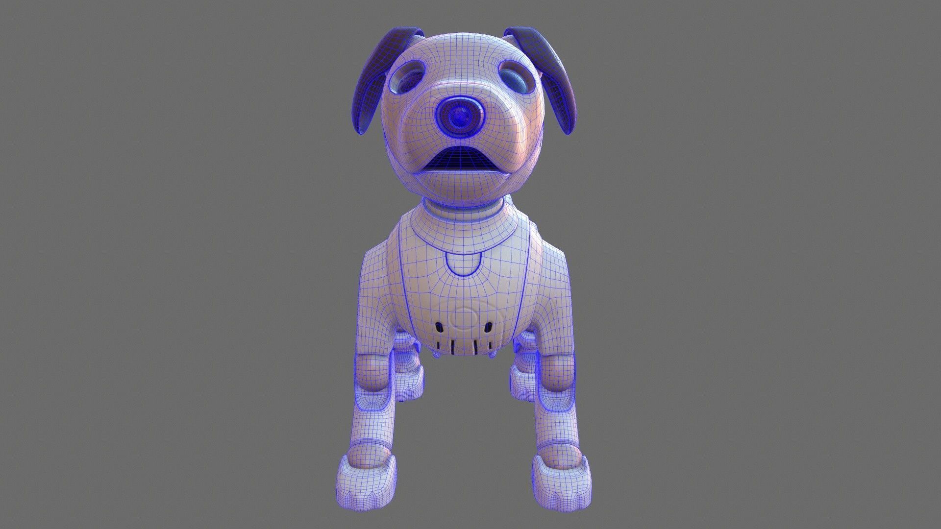 Sony Aibo Robotic Dog Low-poly 3D model_15