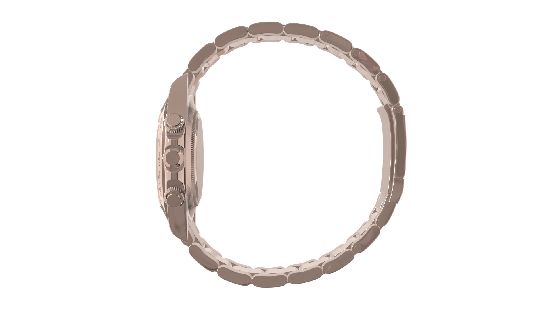 Watch Cosmograph Daytona Pink Gold - Black Dial Low-poly 3D model_4