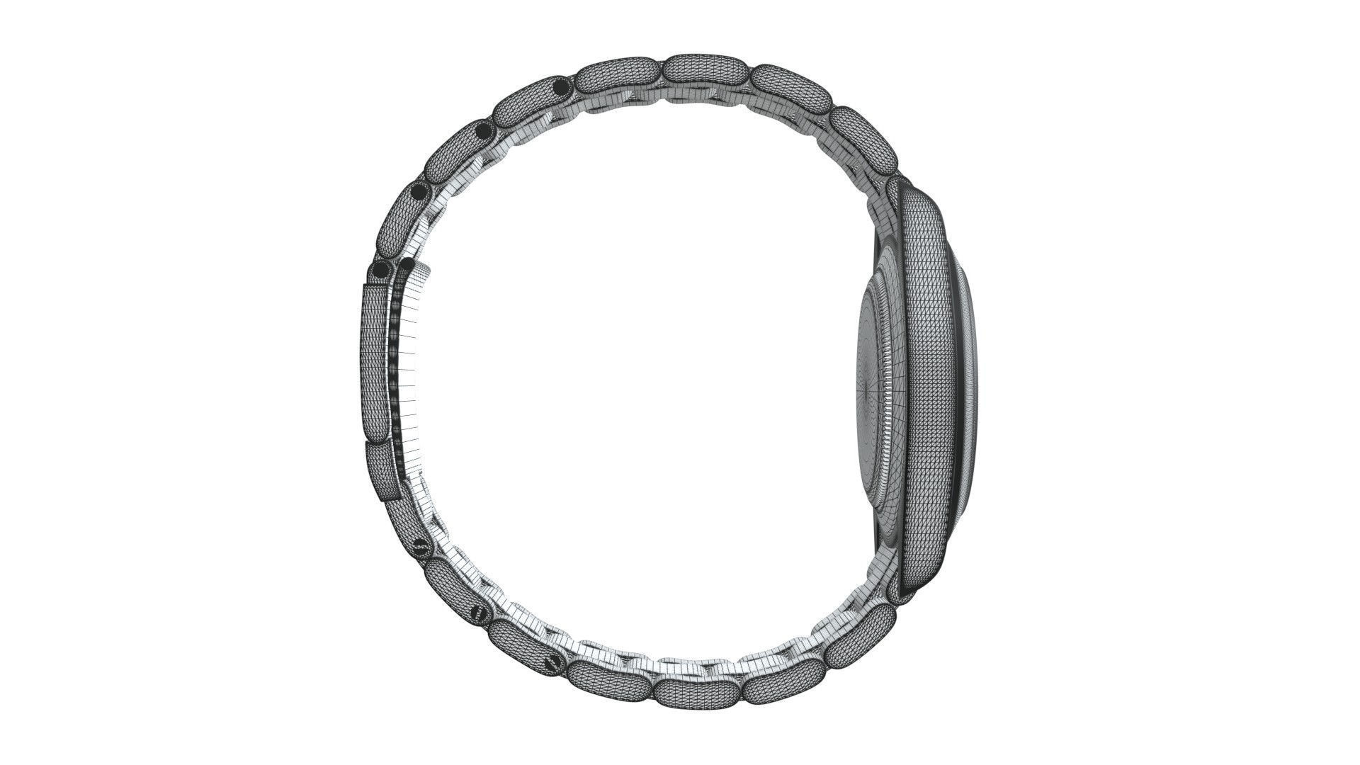 Watch Cosmograph Daytona Pink Gold - Black Dial Low-poly 3D model_7