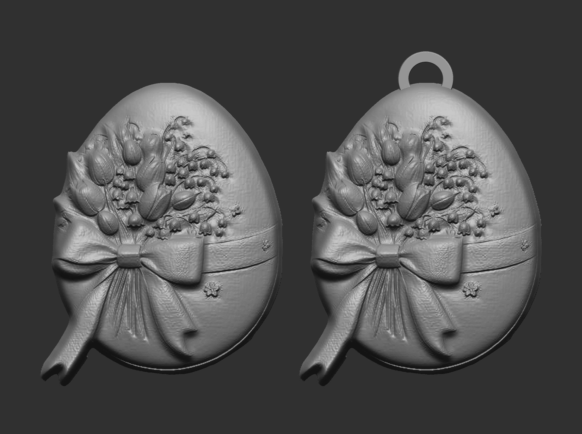 easter egg flower decor  3D print model_5