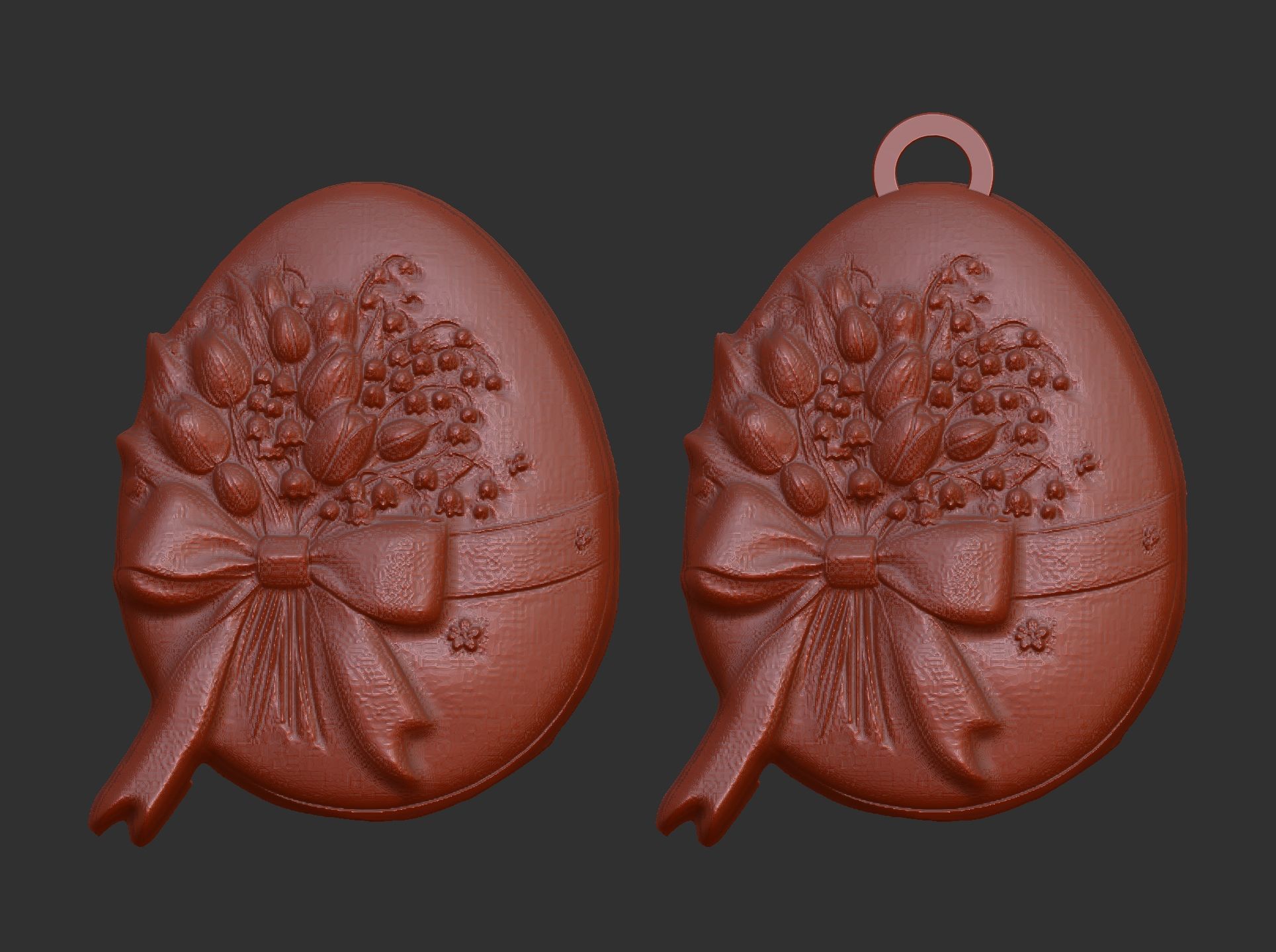 easter egg flower decor  3D print model_4