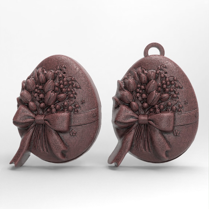 easter egg flower decor  3D print model_1