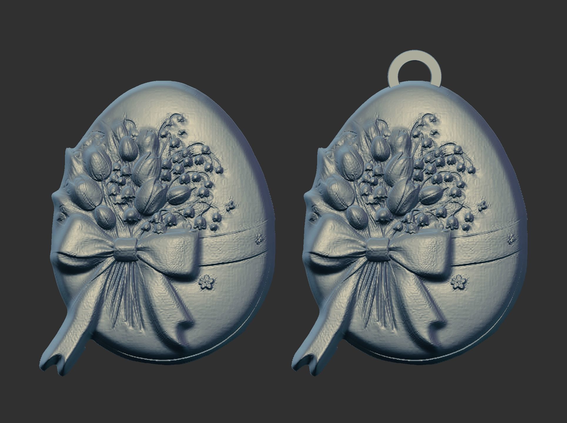 easter egg flower decor  3D print model_6