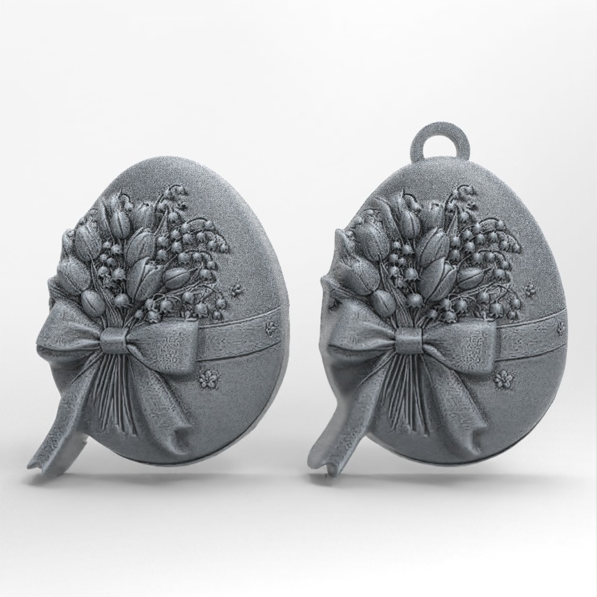 easter egg flower decor  3D print model_2
