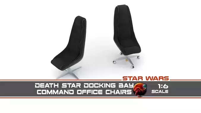 Death Star Command Office Chairs 1-6 Scale Hottoys 3D print model