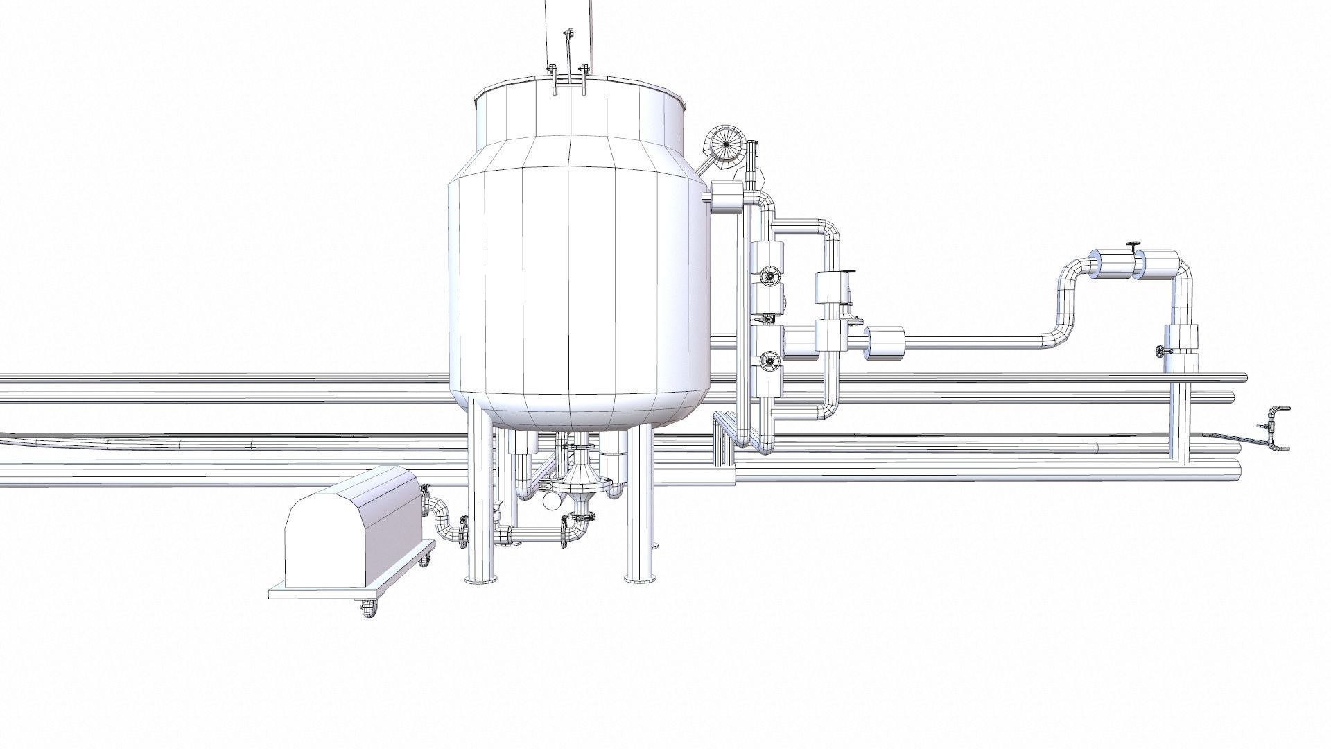 Vessel and Pipe Connection Low-poly 3D model_13
