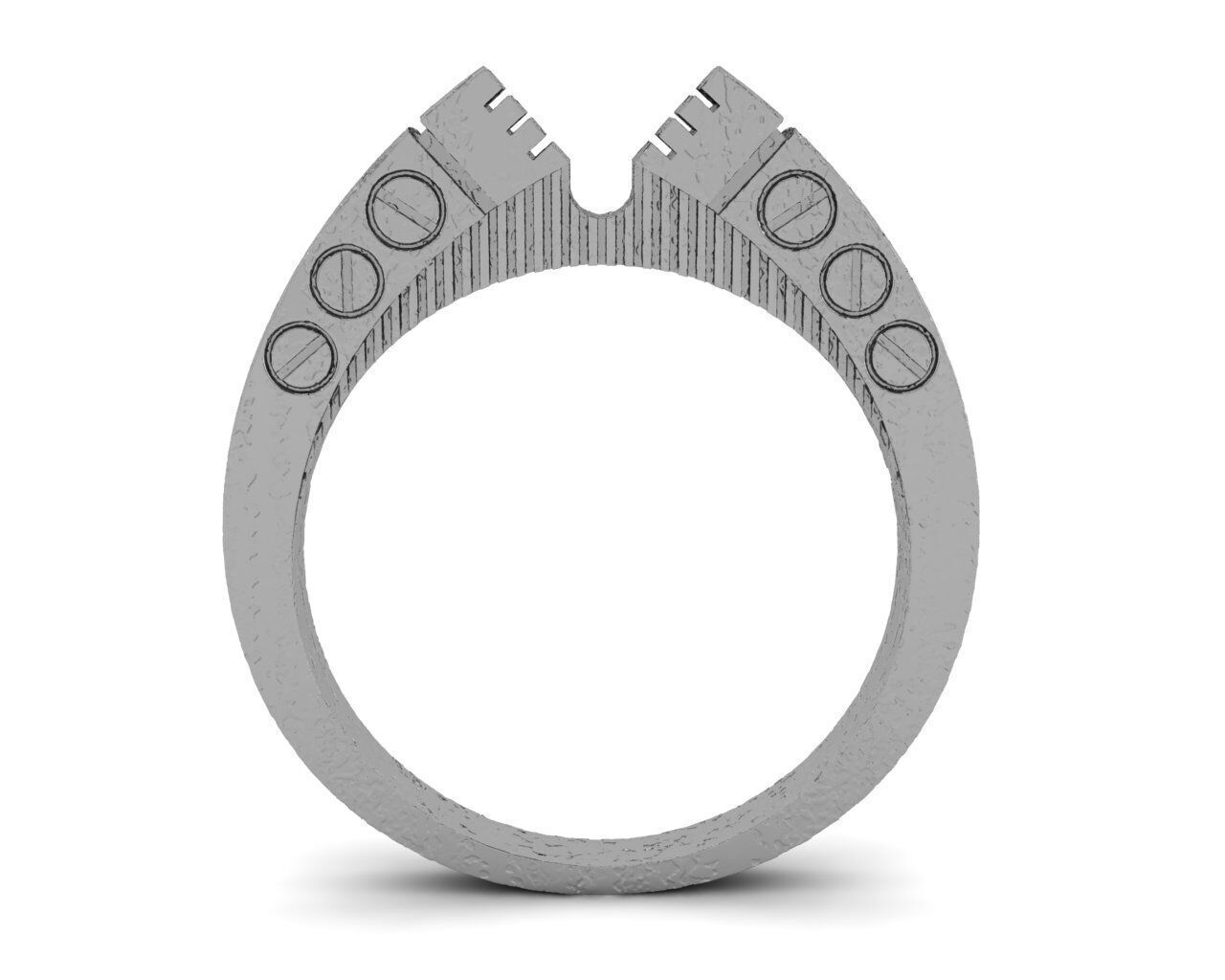 Geometric ring 3D print model_2