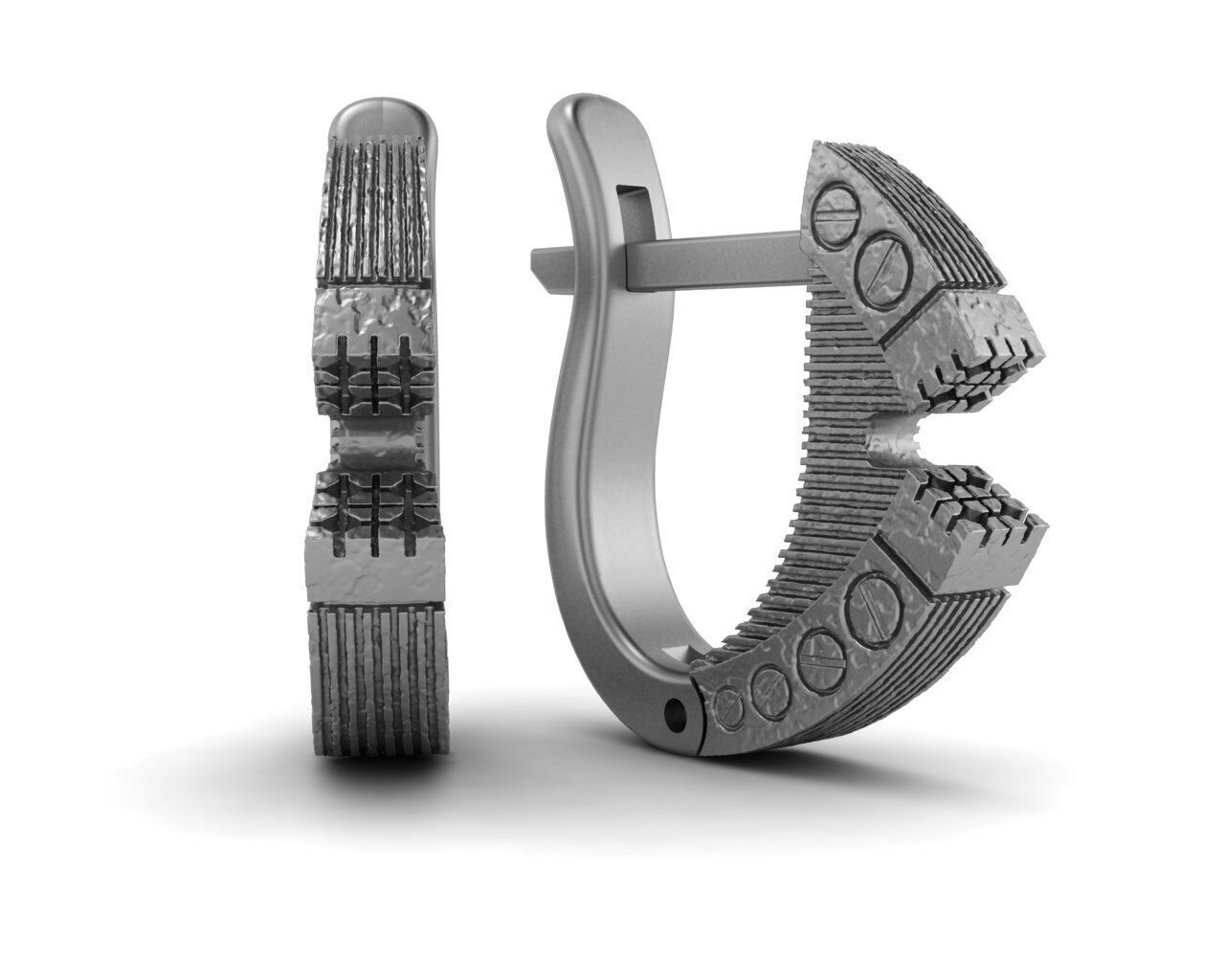 Geometric ring 3D print model_4