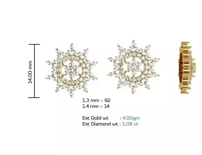 Women Earrings MTL MGX STL OBJ FBX Details