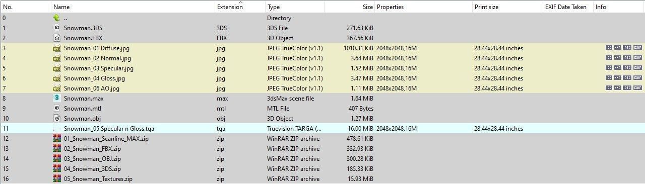 Snowman Low-poly 3D model_24