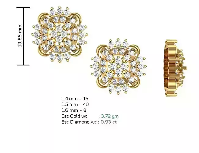 Women Earrings MTL MGX STL OBJ FBX Details