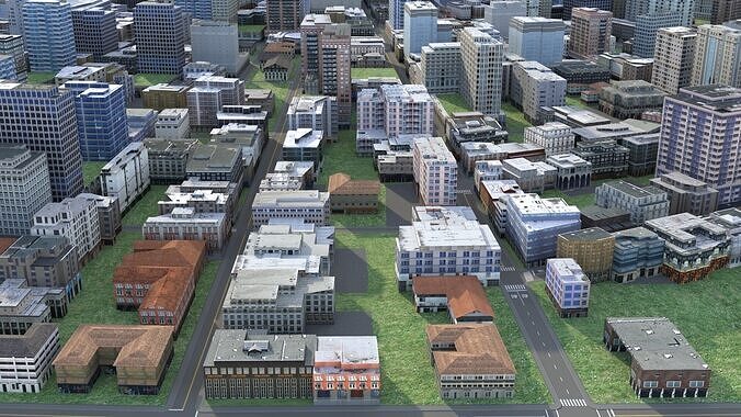 City 116 Low-poly 3D model 3