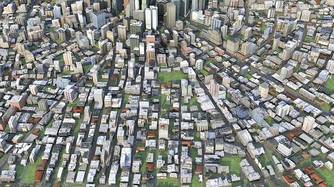 City 116 Low-poly 3D model 7