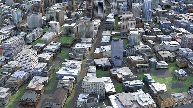 City 116 Low-poly 3D model 4