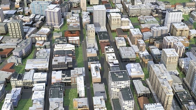 City 116 Low-poly 3D model 6