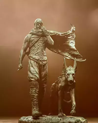 Riddick with Jackal 3D Print 3D print model