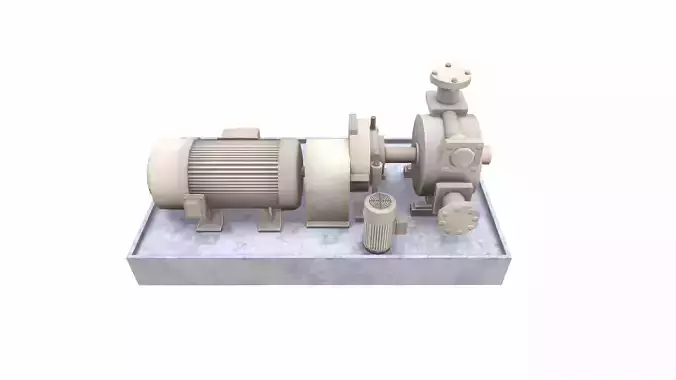 Pump 3D Model Low-poly 3D model