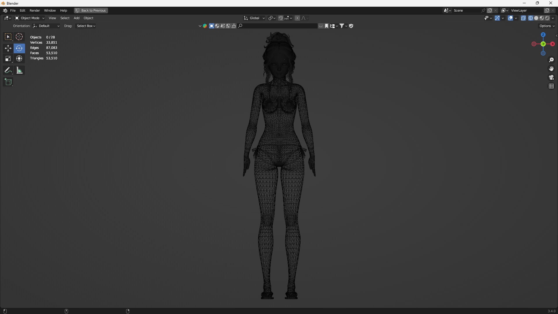 Bikini 0014 - UE5 - Unity - Blender - Animated Low-poly 3D model_11
