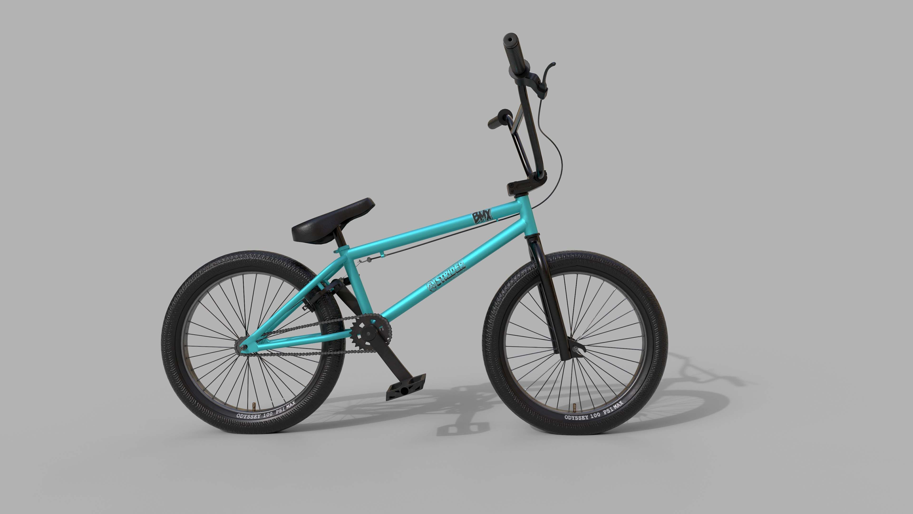  BMX Bicycle 3D model - Low-poly -high Poly 3D model Low-poly 3D model_9