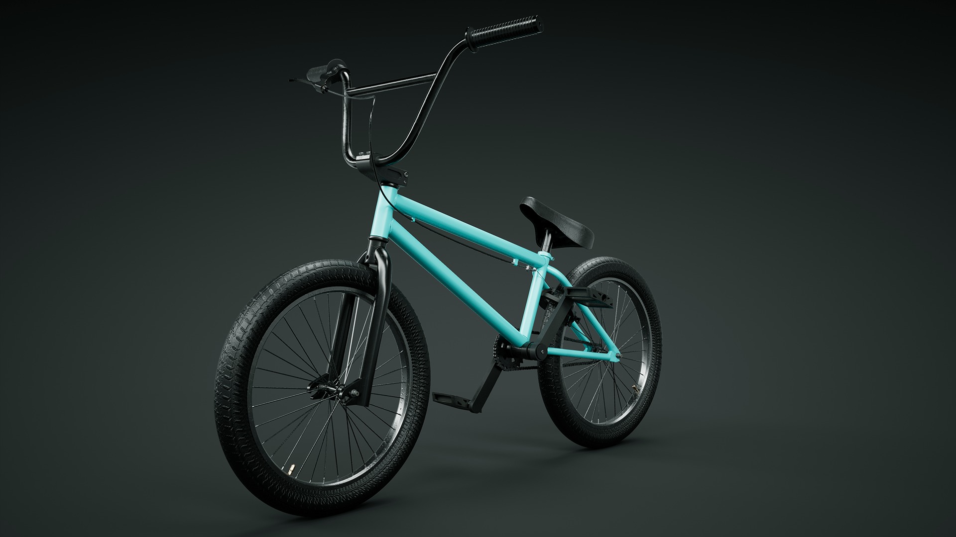  BMX Bicycle 3D model - Low-poly -high Poly 3D model Low-poly 3D model_2