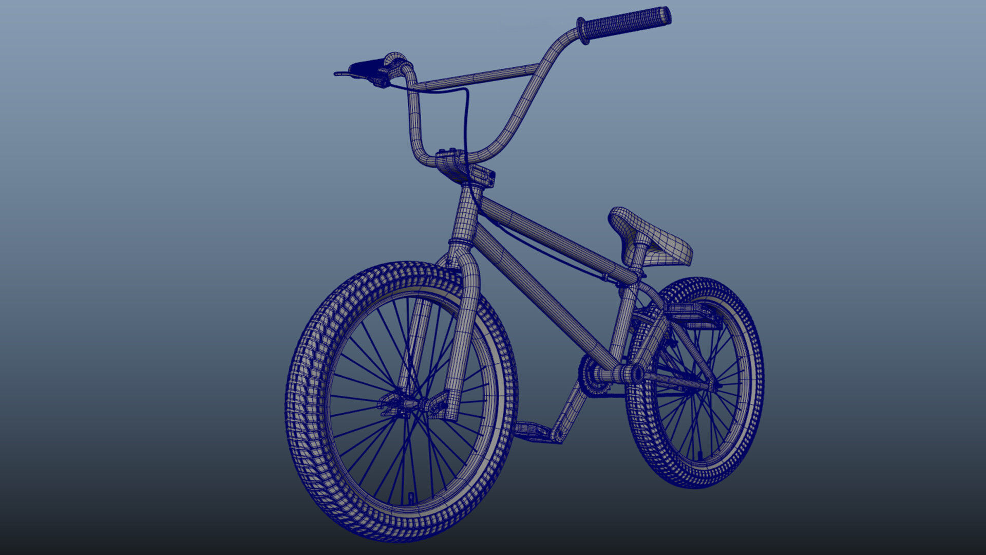  BMX Bicycle 3D model - Low-poly -high Poly 3D model Low-poly 3D model_11