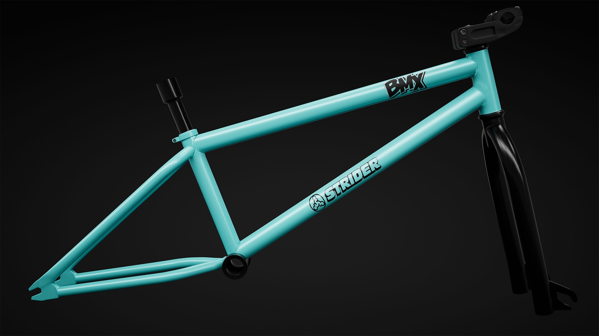  BMX Bicycle 3D model - Low-poly -high Poly 3D model Low-poly 3D model_5
