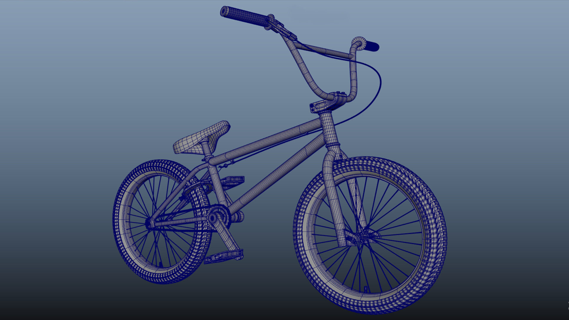  BMX Bicycle 3D model - Low-poly -high Poly 3D model Low-poly 3D model_12